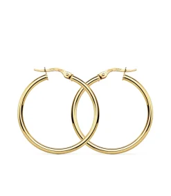 Aros Redondos Huecos Oro Amarillo 18 K 29 Mm<Alda Joyeros Best Sale