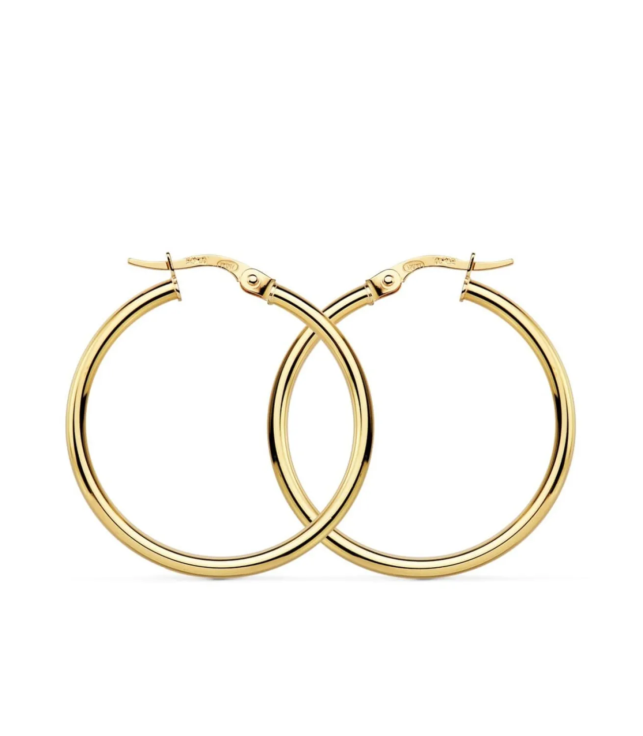 Aros Redondos Huecos Oro Amarillo 18 K 29 Mm<Alda Joyeros Best Sale