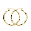 Aros Redondos Huecos Oro Amarillo 18 K 35 Mm<Alda Joyeros Cheap