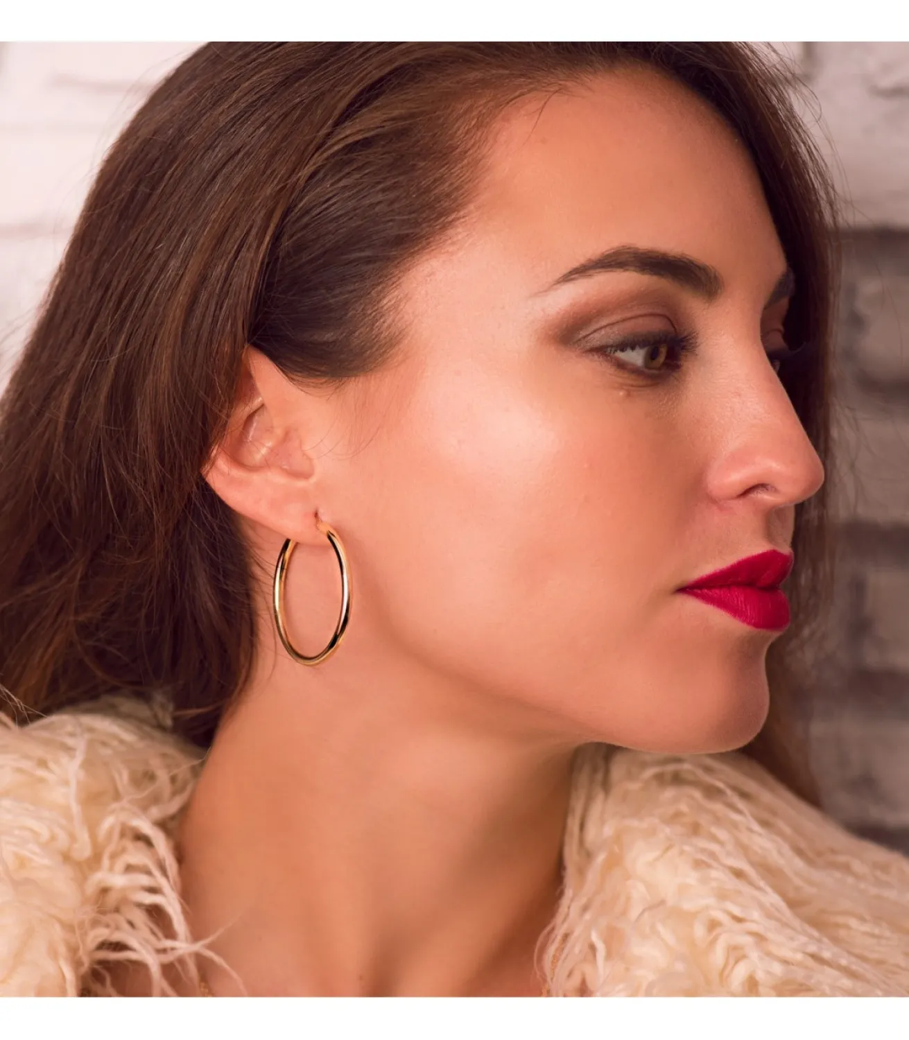 Aros Redondos Oro Amarillo 18 K 41 Mm<Alda Joyeros Cheap