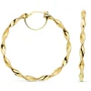 Aros Retorcidos Oro Amarillo 18K 46Mm<Alda Joyeros Hot