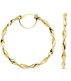 Aros Retorcidos Oro Amarillo 18K 46Mm<Alda Joyeros Hot