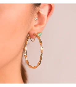 Aros Retorcidos Oro Amarillo 18K 46Mm<Alda Joyeros Hot