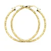 Aros Tallado Cuadrado Oro Amarillo 18 K 44 Mm<Alda Joyeros Hot