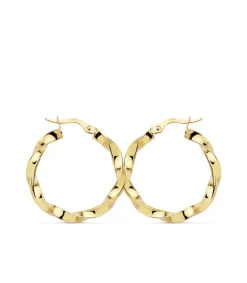 Aros Trenzados Hilo Oro Amarillo 18 K 26 Mm<Alda Joyeros Best Sale