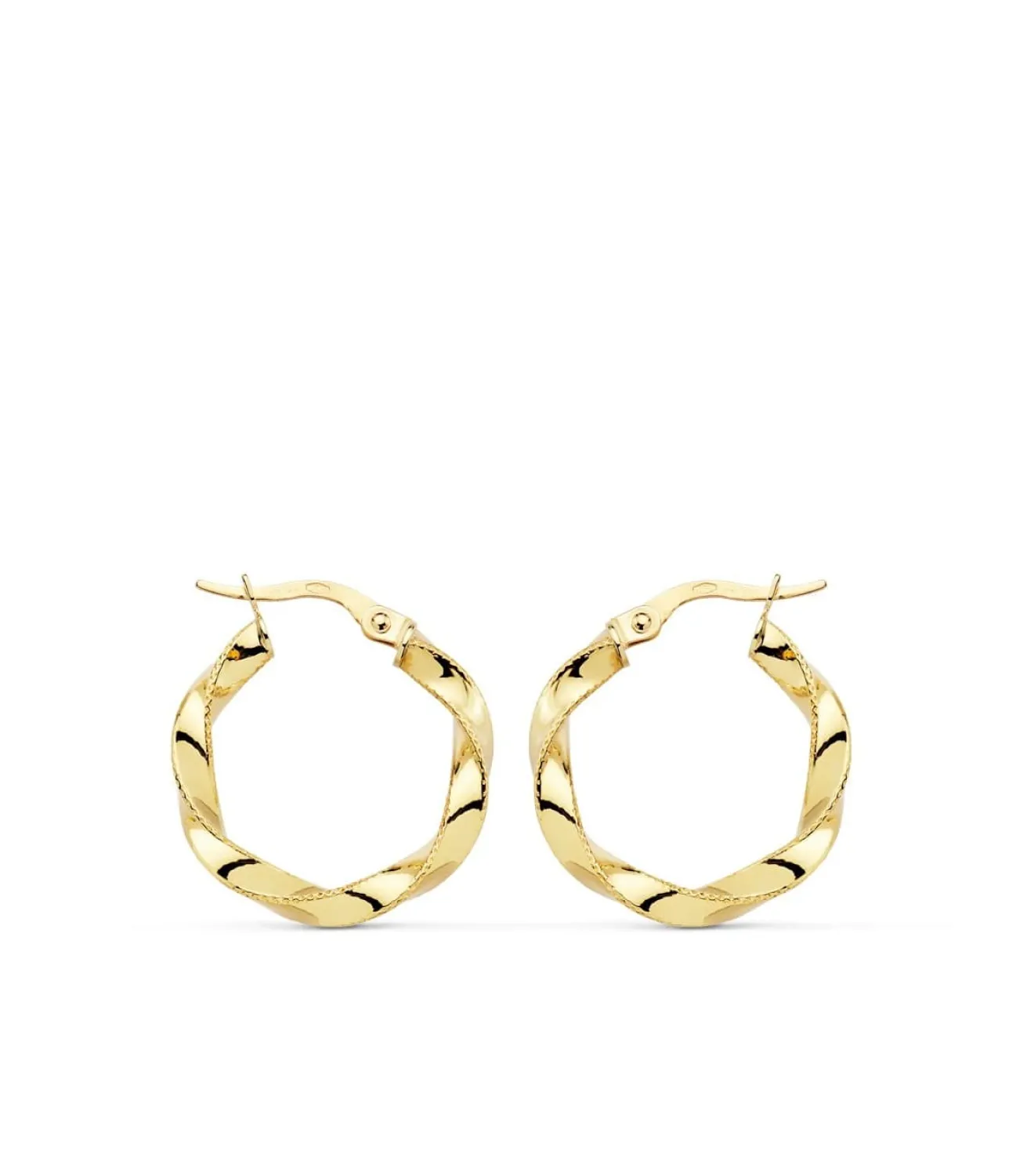 Aros Trenzados Hilo Oro Amarillo 18 K 21 Mm<Alda Joyeros Best Sale