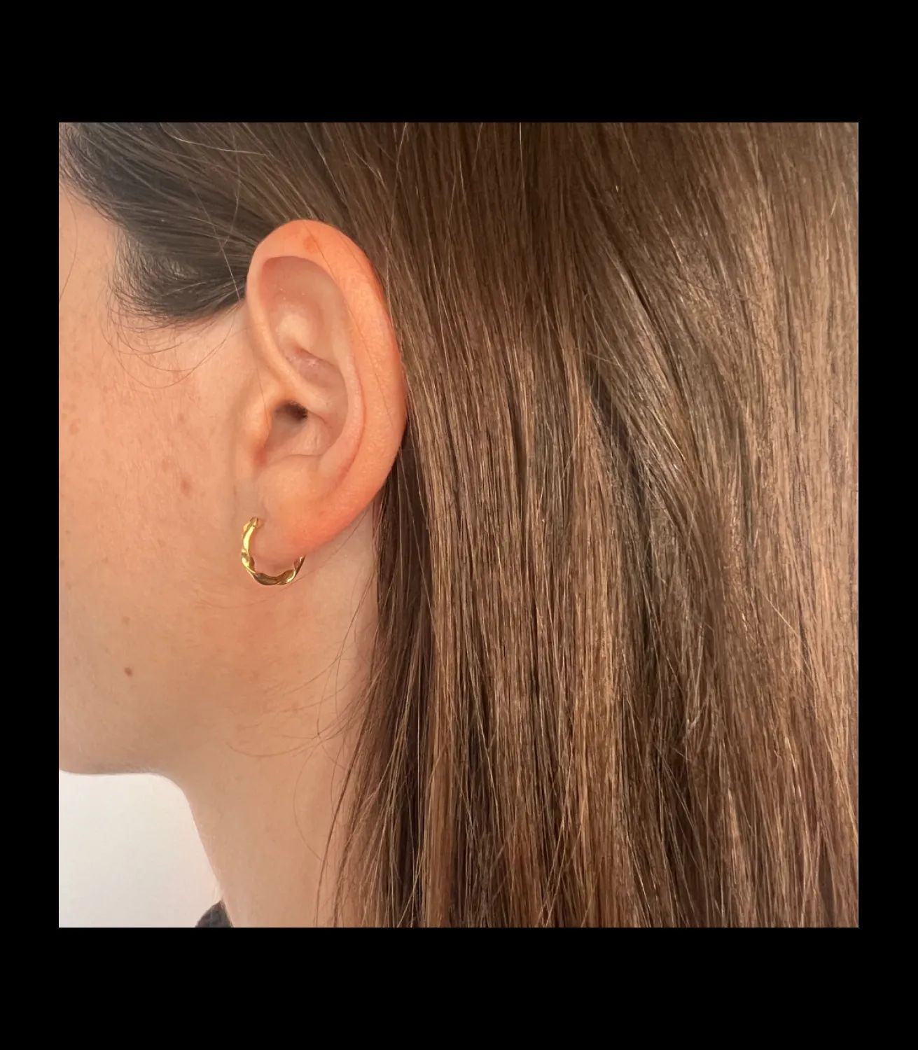 Aros Trenzados Lisos Oro Amarillo 18 K 14 Mm<Alda Joyeros Cheap