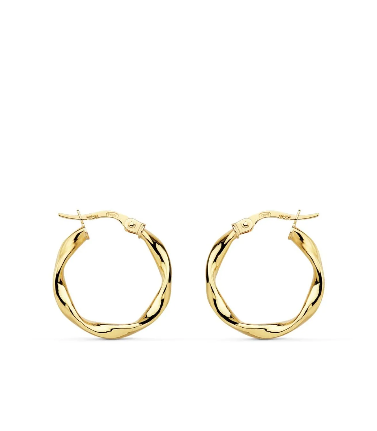 Aros Trenzados Oro Amarillo 18 K 20 Mm<Alda Joyeros Outlet