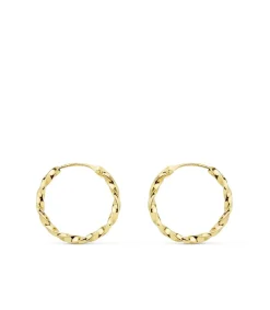 Aros Trenzados Oro Amarillo 18 K 16 Mm<Alda Joyeros Best Sale