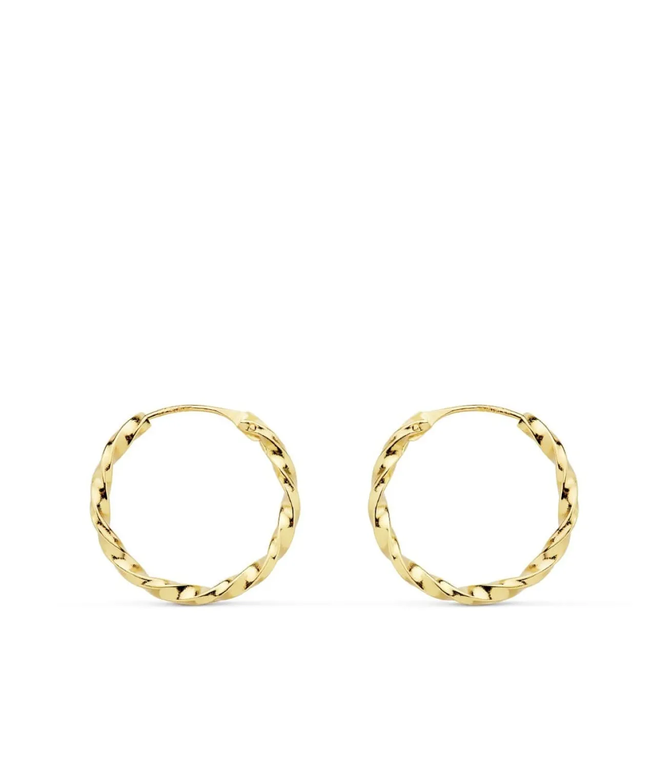 Aros Trenzados Oro Amarillo 18 K 16 Mm<Alda Joyeros Best Sale