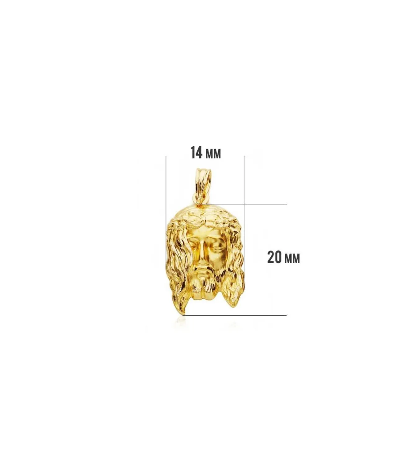 Cabeza Cristo 18 Ktes 20X14Mm<Alda Joyeros Hot