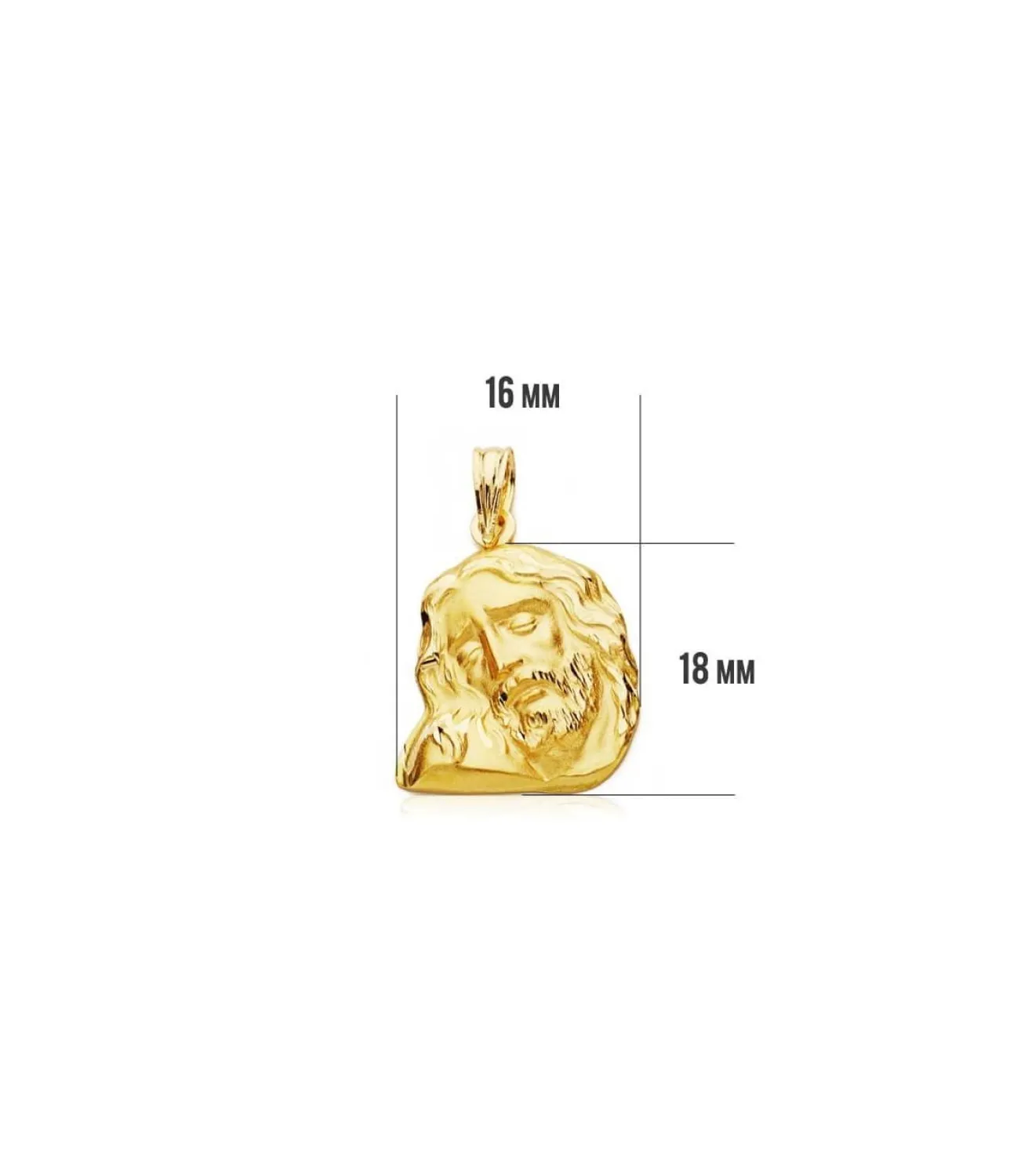Cabeza Cristo Yacente 18 Ktes 18X16Mm<Alda Joyeros Fashion