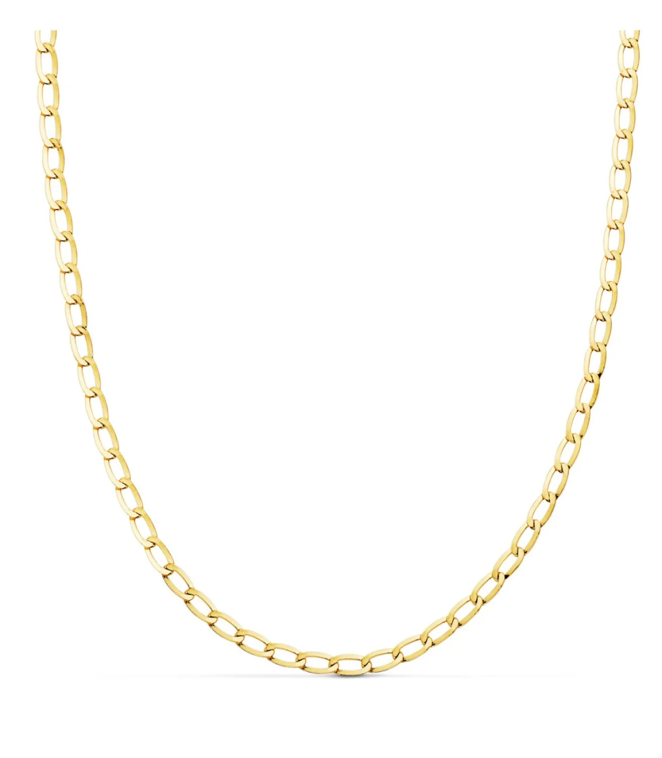 Cadena Bilbao Plana 3.5 Mm Oro 18K 60 Cm<Alda Joyeros Fashion