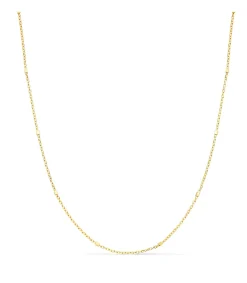 Cadena Choker Forzada Cubos 1 Mm 18K 38Cm<Alda Joyeros Hot
