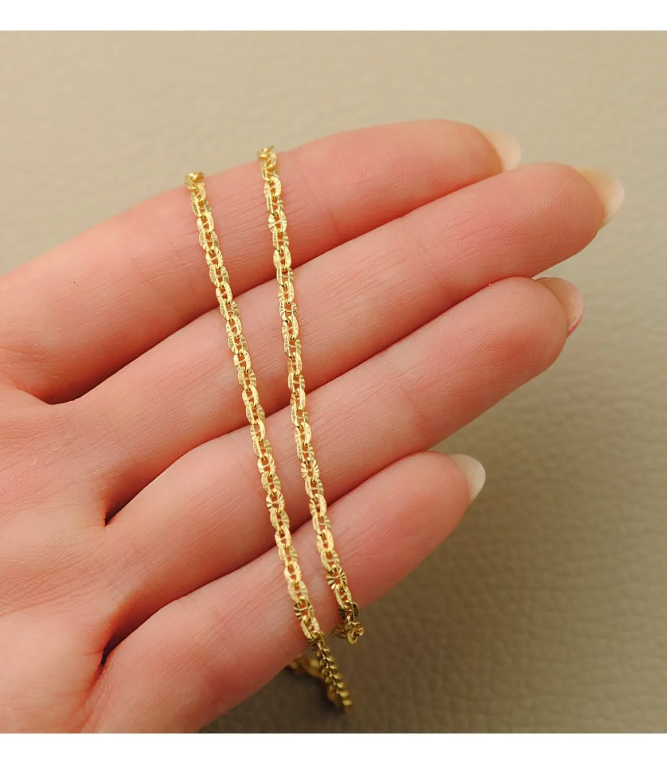Cadena Coraggio Oro 18K 2Mm 45Cm<Alda Joyeros Shop