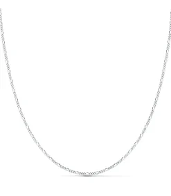 Cadena Figaro Oro Blanco 18K 1Mm 45Cm<Alda Joyeros Fashion