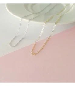 Cadena Figaro Oro Blanco 18K 1Mm 45Cm<Alda Joyeros Fashion