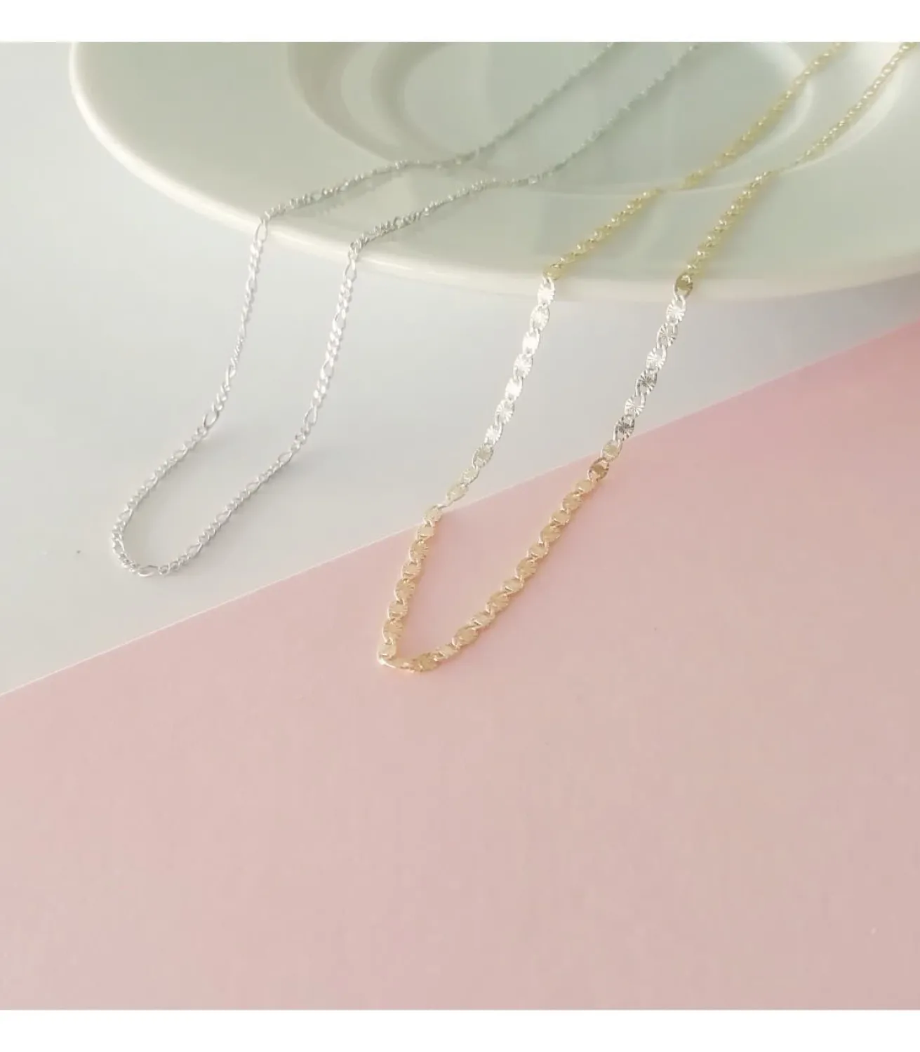 Cadena Figaro Oro Blanco 18K 1Mm 45Cm<Alda Joyeros Fashion