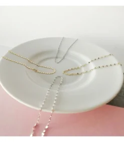 Cadena Figaro Oro Blanco 18K 1Mm 50Cm<Alda Joyeros Shop