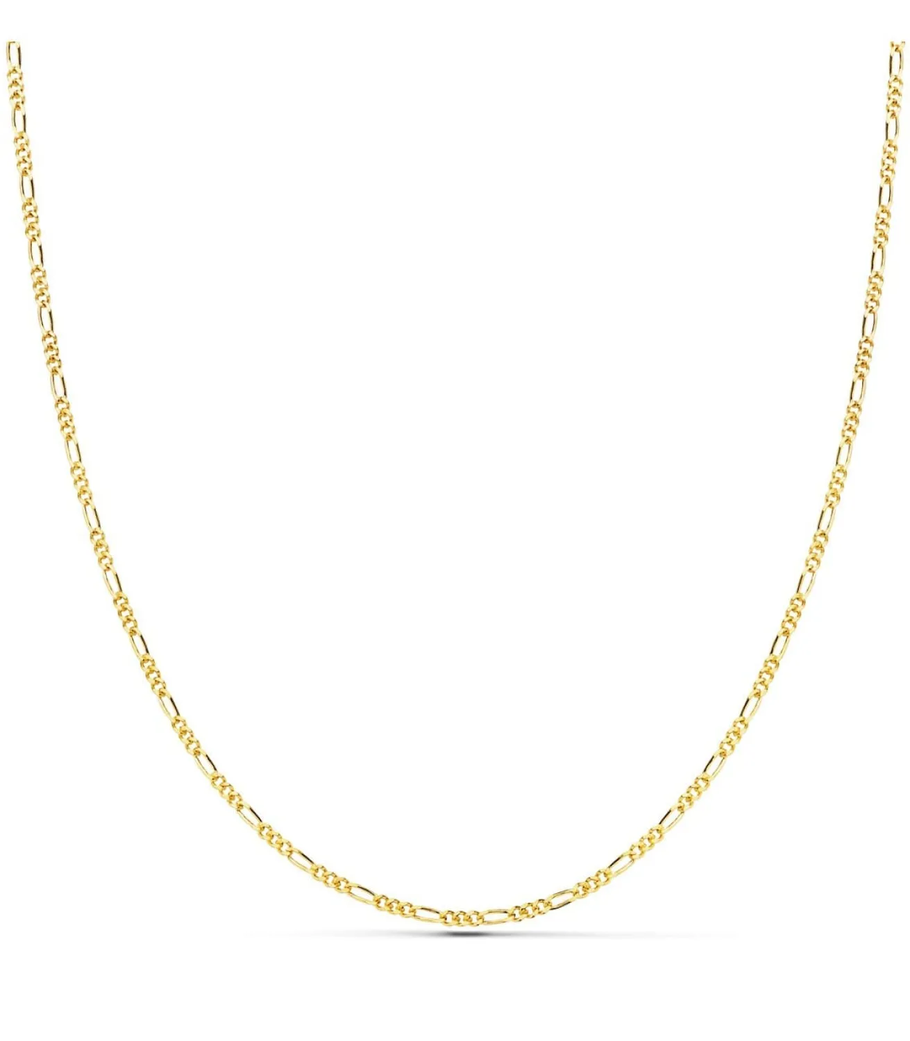 Cadena Figaro 3X1 Oro 18K 1Mm 60Cm<Alda Joyeros Fashion