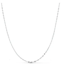 Cadena Forzada Diamantada Oro Blanco 18K 1Mm 40Cm<Alda Joyeros Best Sale