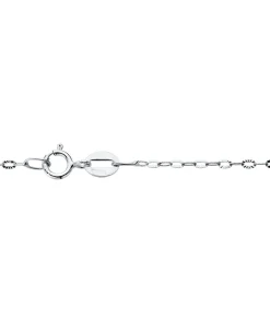 Cadena Forzada Diamantada Oro Blanco 18K 1Mm 40Cm<Alda Joyeros Best Sale