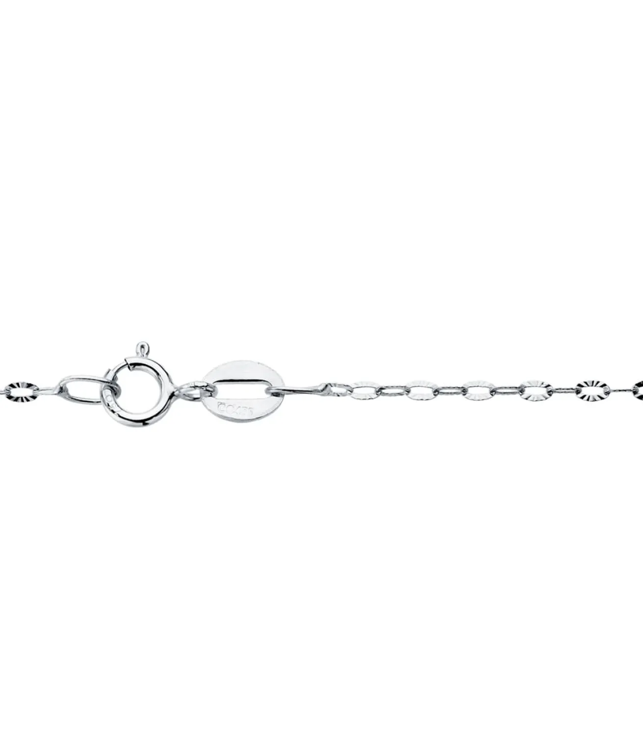 Cadena Forzada Diamantada Oro Blanco 18K 1Mm 40Cm<Alda Joyeros Best Sale