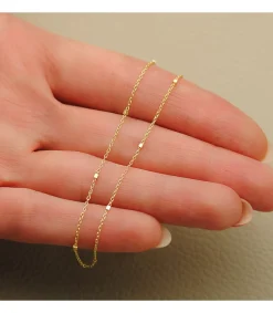 Cadena Forzada Oro 18K Cubos 1 Mm 45Cm<Alda Joyeros Store