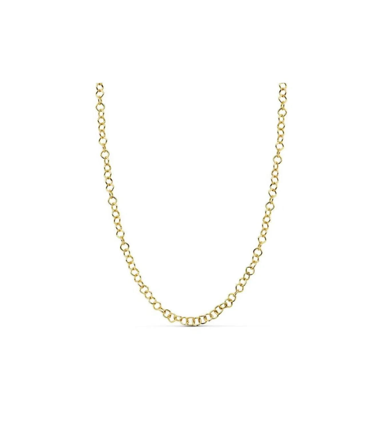Cadena Oro 18K. Eslabon Cuadrado. 42Cm<Alda Joyeros Online