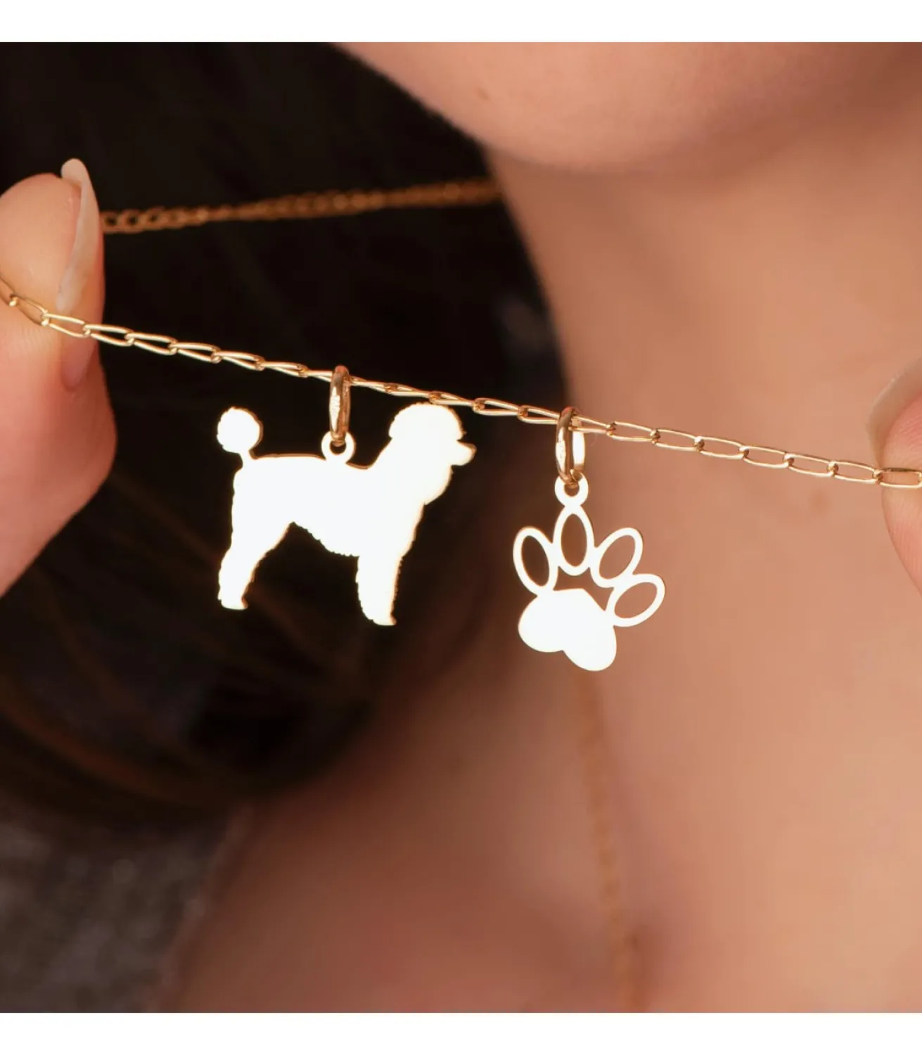 Caniche Colgante Personalizado Perro Oro 18K<Alda Joyeros Online