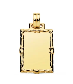 Chapa Rectangular Colgante Oro 18K 26 Mm<Alda Joyeros Cheap