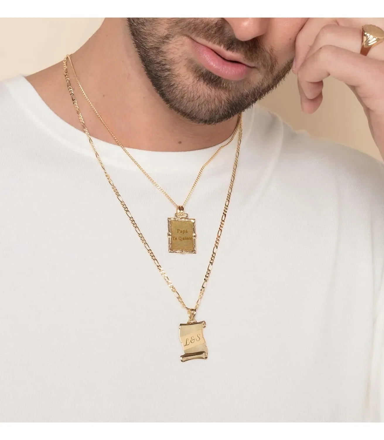 Chapa Rectangular Colgante Oro 18K 26 Mm<Alda Joyeros Cheap