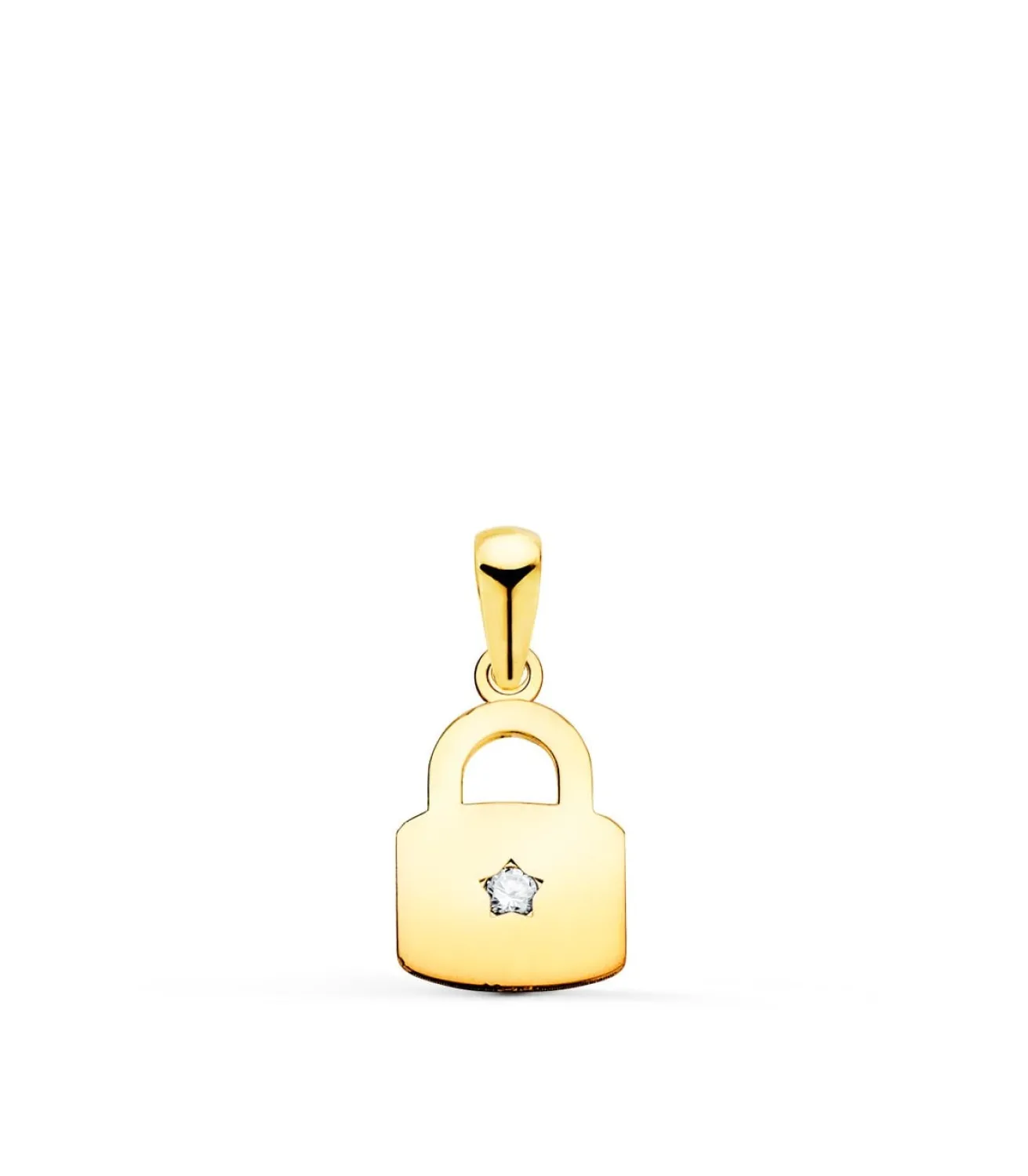 Colgante Candado Oro Amarillo 18K<Alda Joyeros Best Sale