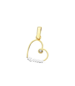 Colgante Corazon Amor Oro Bicolor 18 Ktes<Alda Joyeros Clearance