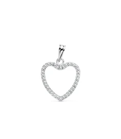 Colgante Corazon Oro Blanco 18 Ktes<Alda Joyeros Discount