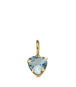 Colgante Corazon Oro 18K 5 Mm Aguamarina<Alda Joyeros Online