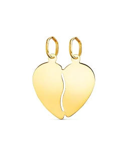 Colgante Corazon Partido Oro Amarillo 18K<Alda Joyeros Best