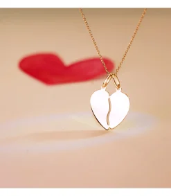 Colgante Corazon Partido Oro Amarillo 18K<Alda Joyeros Best