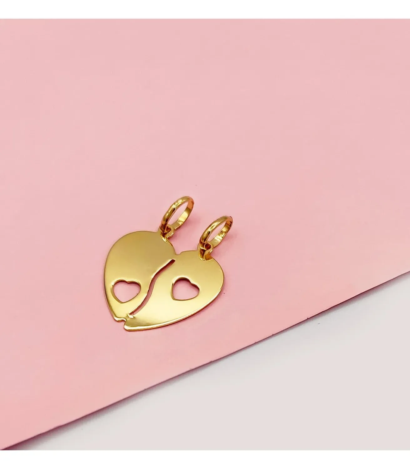 Colgante Corazon Partido Oro 18K<Alda Joyeros Hot