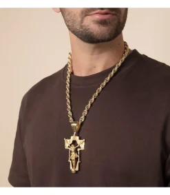 Colgante Cristo Cruz Oro Amarillo 18 K 77 Mm<Alda Joyeros Best