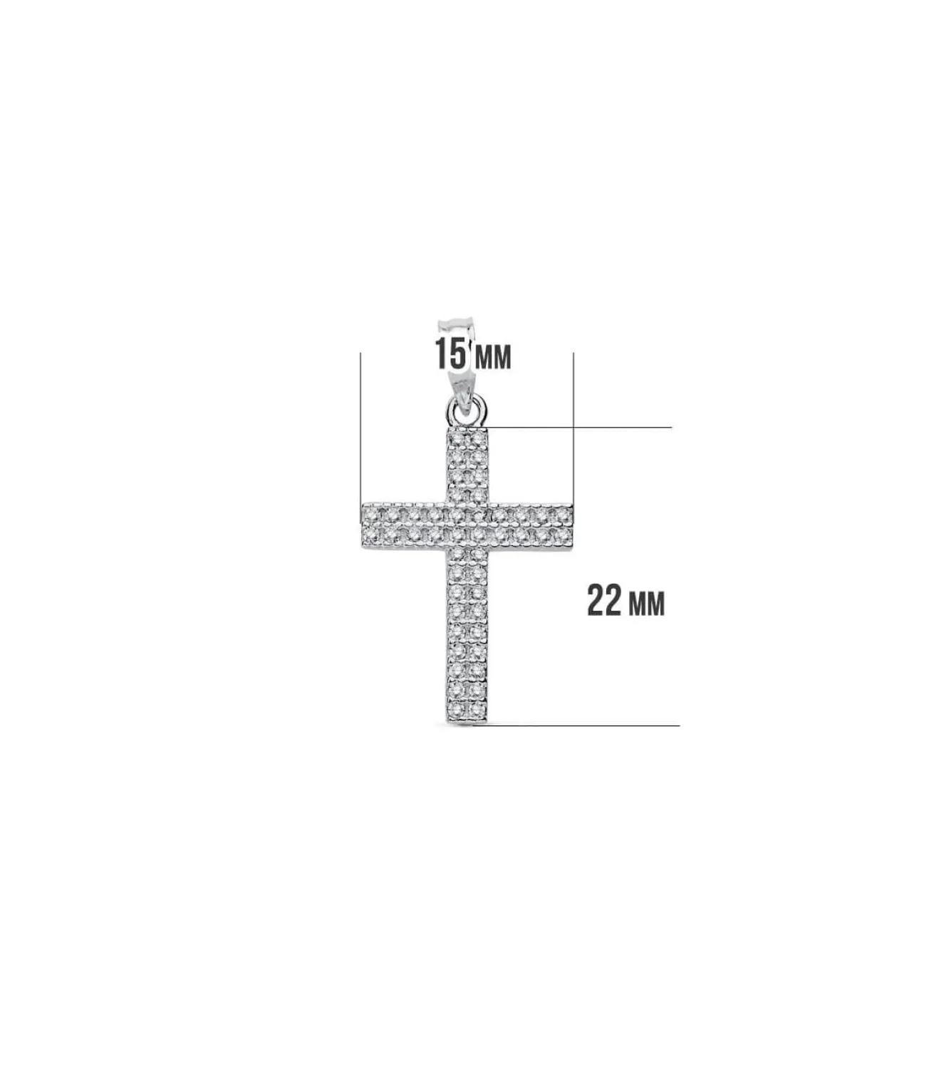 Colgante Cruz 18 Ktes 22 Mm.<Alda Joyeros Online