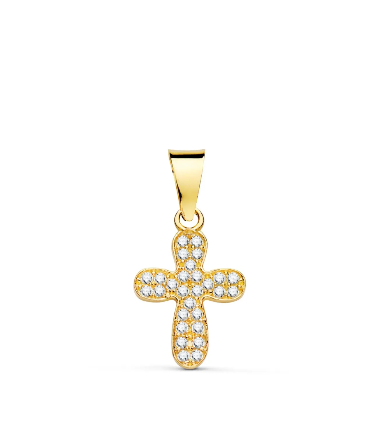 Colgante Cruz De Oro 18K Y Circonitas 14Mm<Alda Joyeros Cheap