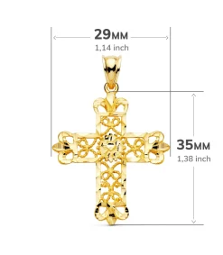 Colgante Cruz Filigrana Oro 18K 35Mm<Alda Joyeros Flash Sale