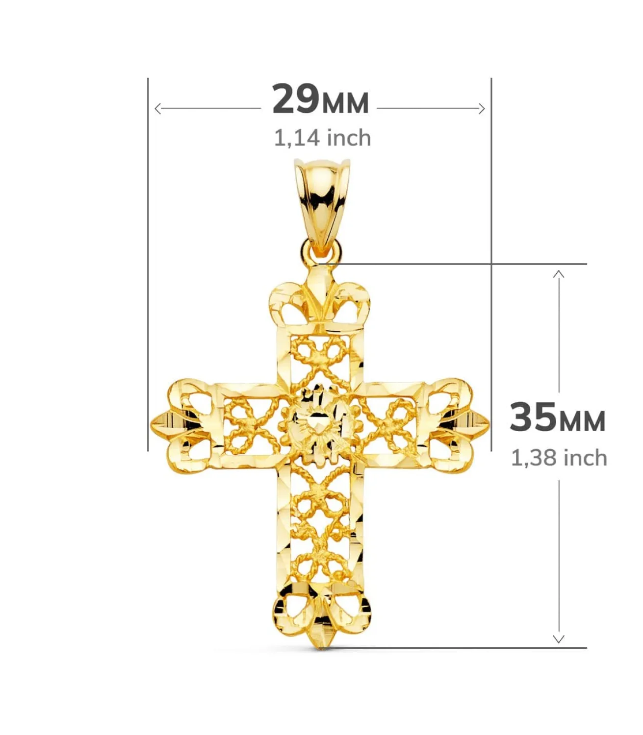 Colgante Cruz Filigrana Oro 18K 35Mm<Alda Joyeros Flash Sale