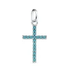 Colgante Cruz Oro Blanco 18K Turquesa<Alda Joyeros Outlet