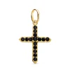 Colgante Cruz Piedras Negras Oro 18K<Alda Joyeros Discount