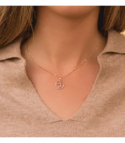 Colgante Doble Corazon Oro Bicolor 18K<Alda Joyeros Flash Sale