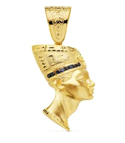 Colgante Egipcio Nefertiti Oro 18K Piedras Azules<Alda Joyeros Online