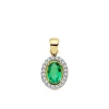 Colgante Esmeralda Johanna Oro Bicolor 18K 10Mm<Alda Joyeros Cheap