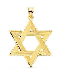 Colgante Estrella De David Oro Amarillo 18K 41Mm<Alda Joyeros Discount